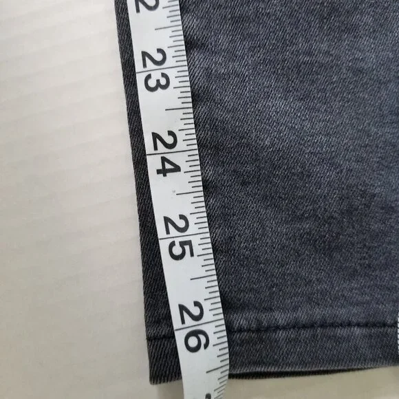 J Jill Womens Denim 5 Pocket Leggings Jeggings Vintage Black Wash Grunge Moto 10 - Picture 10 of 12